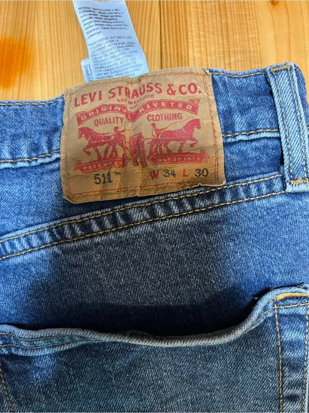 Levi's Indigo Blue Slim Straight Jeans